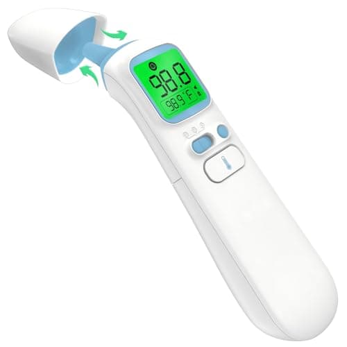 Ear and Forehead Thermometer for Adults, 3-in-1 Infrared Digital Thermometer for