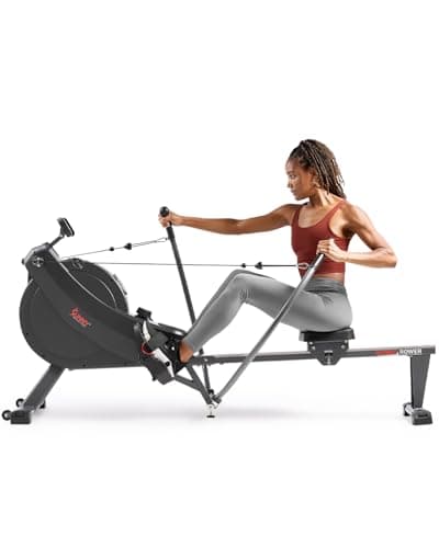 Sunny Health & Fitness Magnetic Rowing Machine with Extended Rail