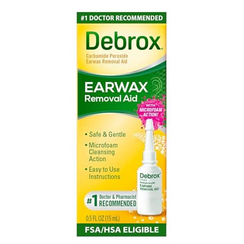 Debrox Ear Wax Removal Drops, Gentle Microfoam Ear Wax Remover with Carbamide Pe