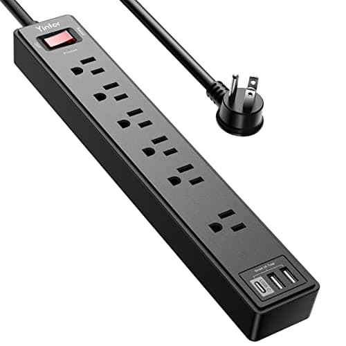 Yintar Power Strip Surge Protector 6ft Extension Cord
