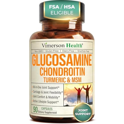 Glucosamine Chondroitin MSM – Joint Support Supplement for Women and Men with Gl