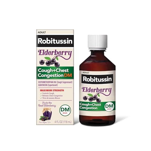 Robitussin Maximum Strength Elderberry Cough + Chest Congestion DM Cough Medicin