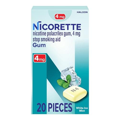 Nicorette 4 mg Nicotine Gum to Help Quit Smoking with Behavioral Support Program