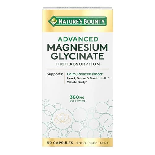 Nature's Bounty Calm Magnesium Glycinate Supplement - High Absorption Magnesium