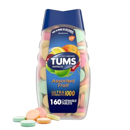TUMS Ultra Strength Antacid Tablets for Chewable Heartburn Relief and Acid Indig