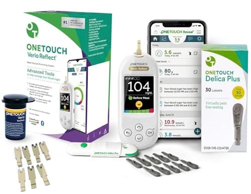 OneTouch Verio Test Kit - Includes Verio Reflect Blood Glucose Meter, 30 Lancets