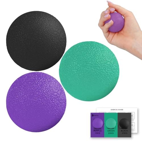 Ortarco Stress Balls for Adults Set of 3, Hand Grip Strengthener