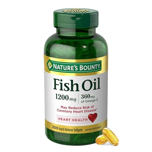 Nature's Bounty Fish Oil Omega 3 Supplements - Supports Heart Health, 1200 Mg Fi