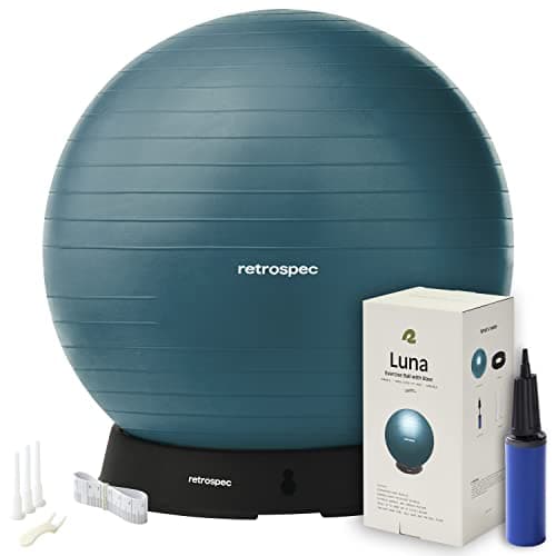 Retrospec Luna Exercise Ball with Pump – Anti-Burst Fitness Ball