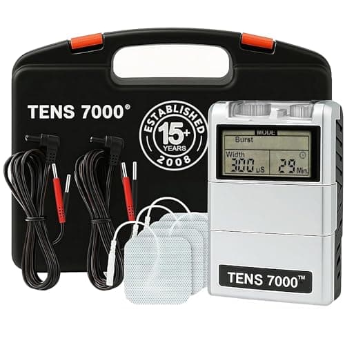 TENS 7000 Digital TENS Unit with Accessories - Muscle Stimulator Machine for Bac