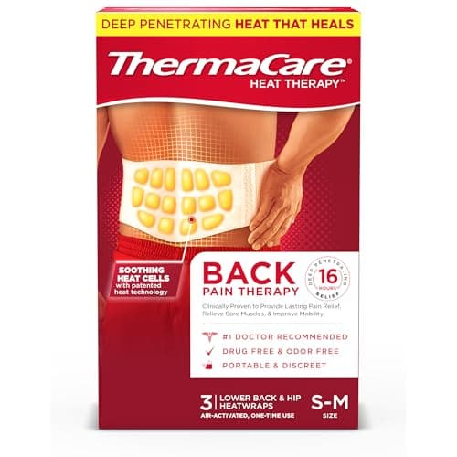 ThermaCare Advanced Back & Hip HeatWraps - Long-Lasting, Disposable Heat Therapy