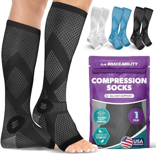 BraceAbility Compression Socks 20-30 mmHg Medical Grade
