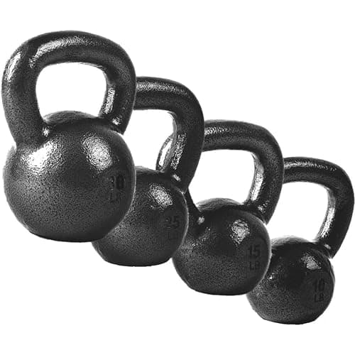CAP Barbell Cast Iron Kettlebell 80 LB Set | 10 | 15 | 25 & 30 LB