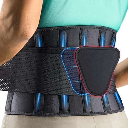 FEATOL Back Brace Support Belt-Lumbar Support Back Brace for Back Pain, Sciatica