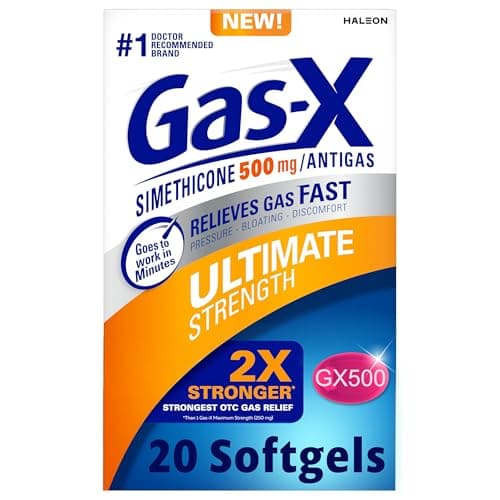 Gas-X Ultimate Strength Gas Relief Softgels with Simethicone 500 mg, Fast Bloati